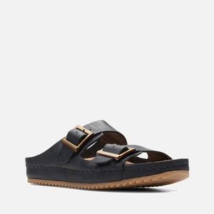 Clarks Brookleigh Sun Leather and Suede Sandals